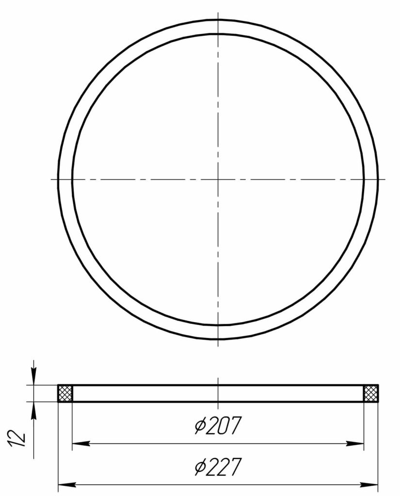 Кольцо уплотнительное БРС Ду200 Ру1.6, 2.5 МПа